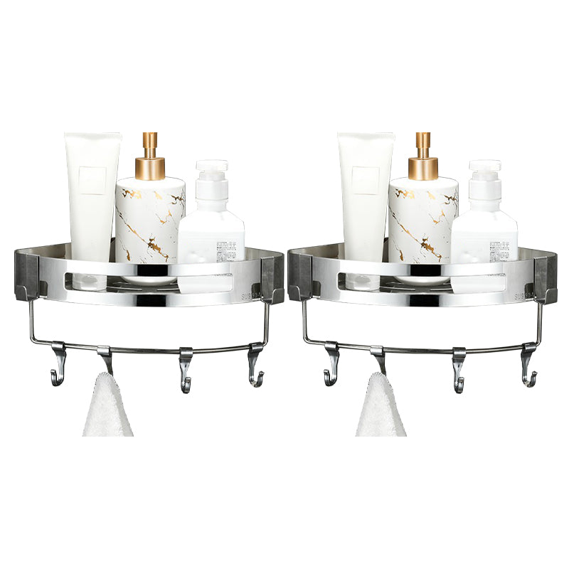 Lisslune | Modern Bathroom Hardware Set Silver Bath Shelf Bath Hardware Set