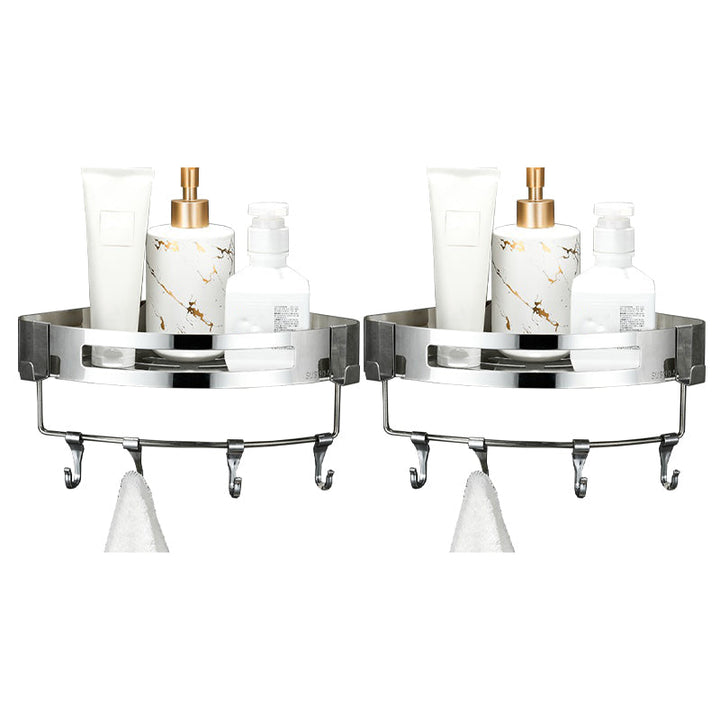 Lisslune | Modern Bathroom Hardware Set Silver Bathroom Shelf Bathroom Hardware Set