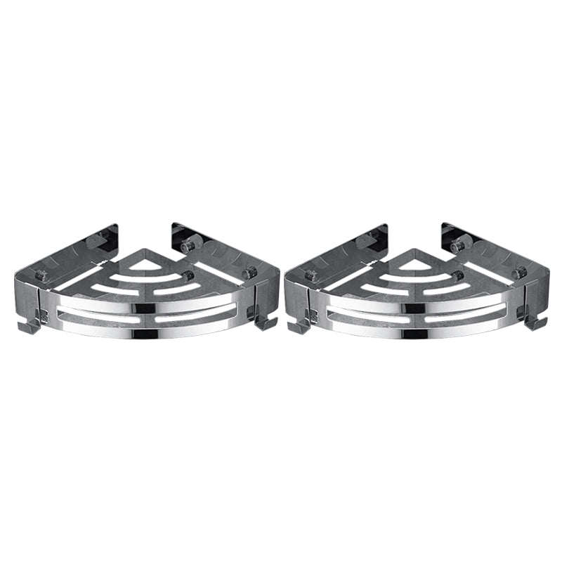 Lisslune | Modern Bathroom Hardware Set Silver Bath Shelf Bath Hardware Set