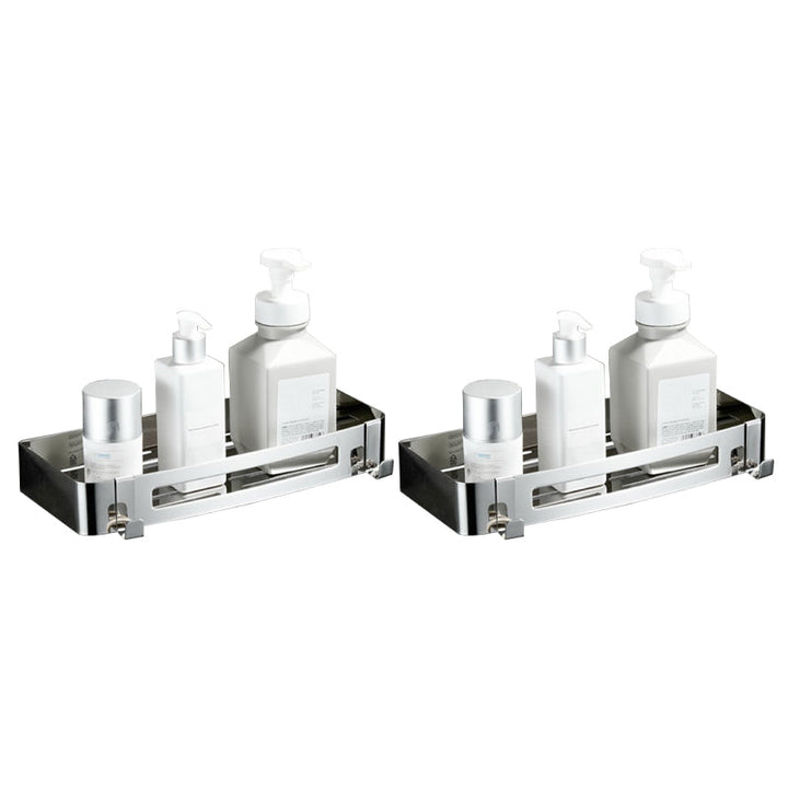 Lisslune | Modern Bathroom Hardware Set Silver Bathroom Shelf Bathroom Hardware Set