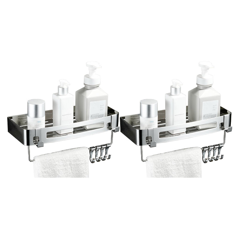 Lisslune | Modern Bathroom Hardware Set Silver Bathroom Shelf Bathroom Hardware Set