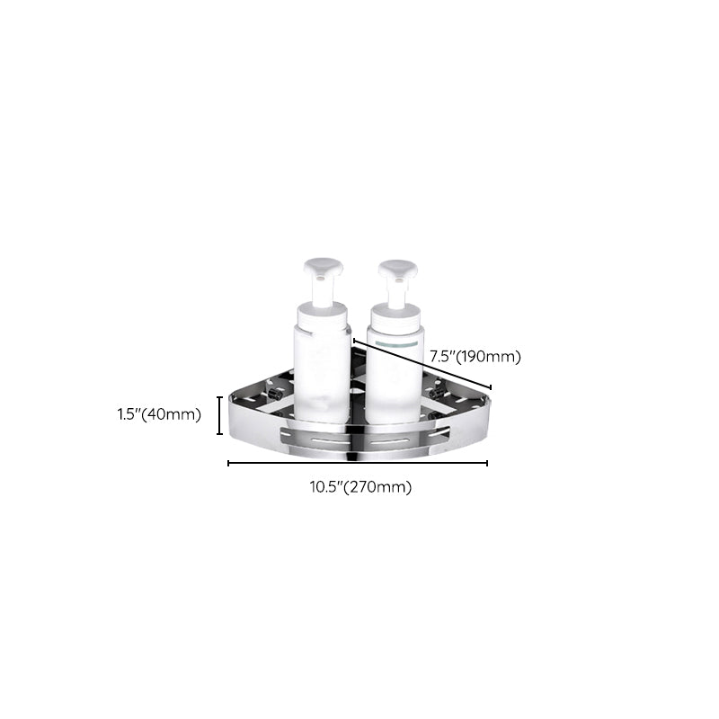 Lisslune | Modern Bathroom Hardware Set Silver Bath Shelf Bath Hardware Set
