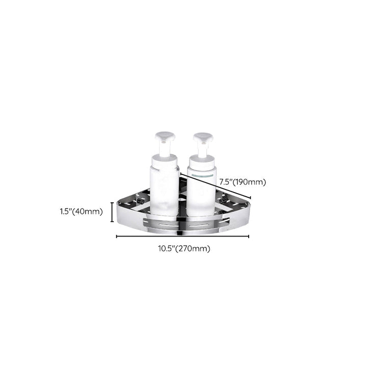 Lisslune | Modern Bathroom Hardware Set Silver Bath Shelf Bath Hardware Set
