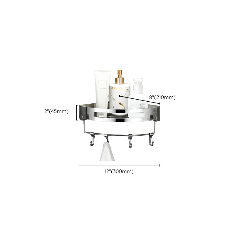 Lisslune | Modern Bathroom Hardware Set Silver Bath Shelf Bath Hardware Set