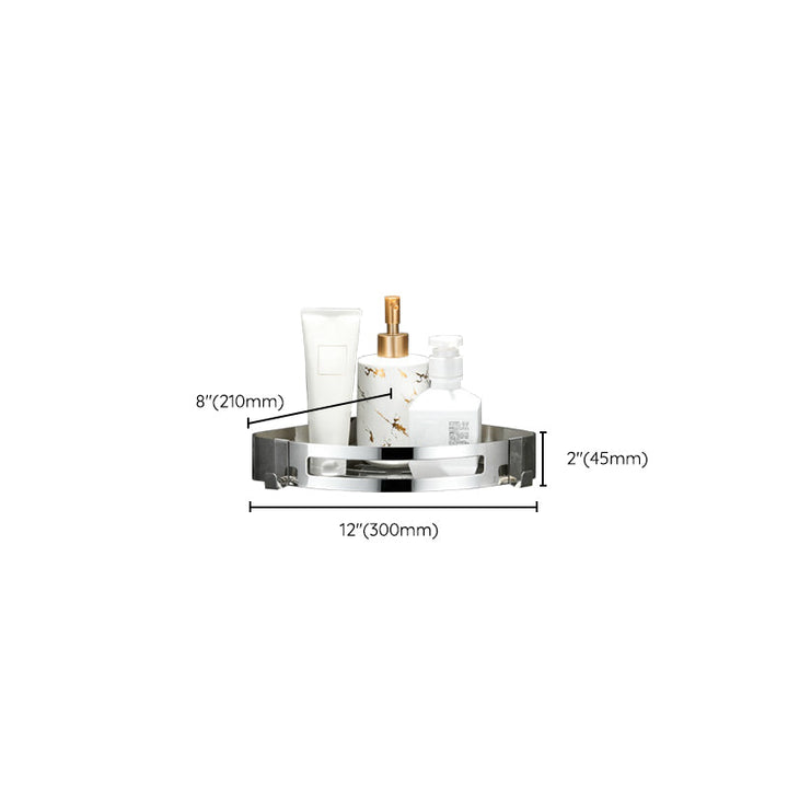 Lisslune | Modern Bathroom Hardware Set Silver Bath Shelf Bath Hardware Set