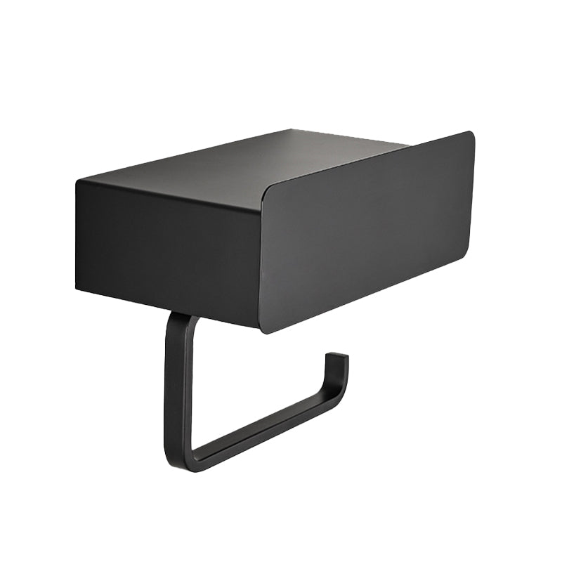 Lisslune | 2-piece stainless steel classic bathroom accessory set black & chrome paper holder