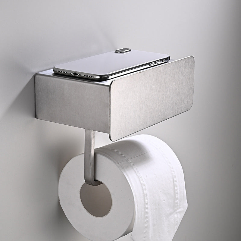 Lisslune | 2-piece stainless steel classic bathroom accessory set black & chrome paper holder