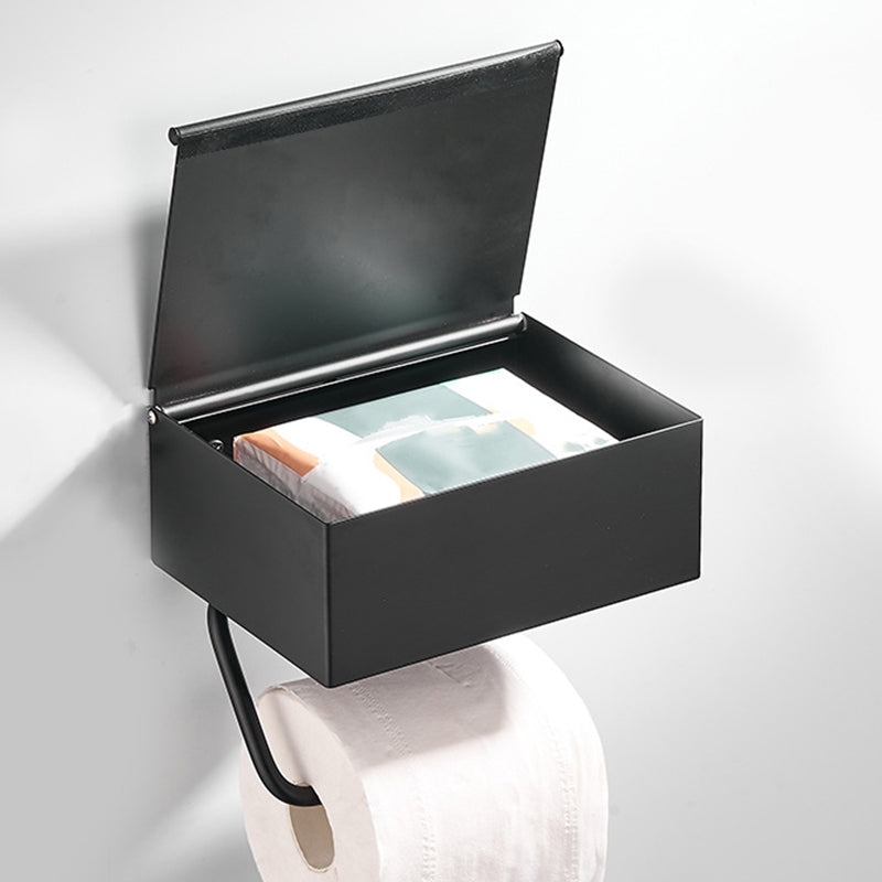 Lisslune | 2-piece stainless steel classic bathroom accessory set black & chrome paper holder