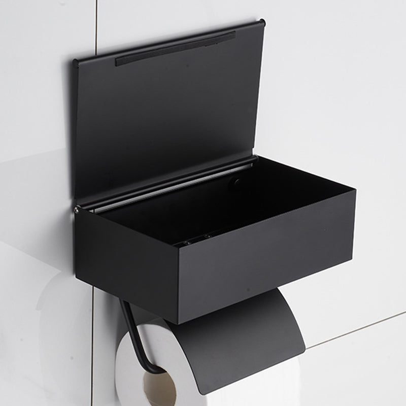 Lisslune | 2-piece stainless steel classic bathroom accessory set black & chrome paper holder