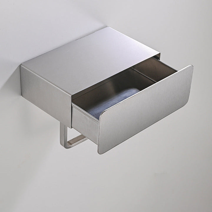 Lisslune | 2-piece stainless steel classic bathroom accessory set black & chrome paper holder