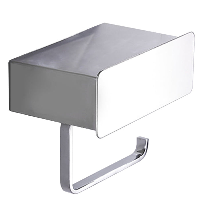 Lisslune | 2-piece stainless steel classic bathroom accessory set black & chrome paper holder
