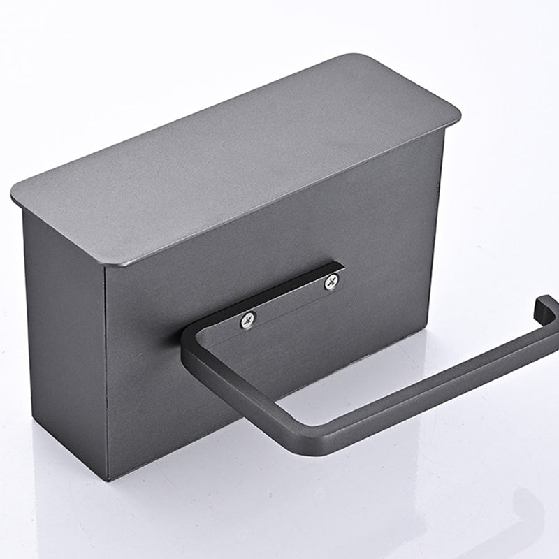 Lisslune | 2-piece stainless steel classic bathroom accessory set black & chrome paper holder