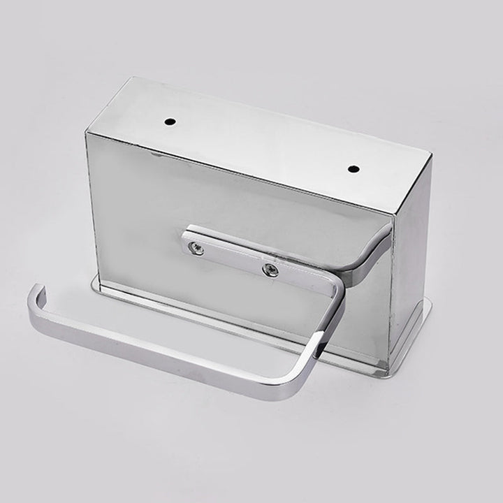 Lisslune | 2-piece stainless steel classic bathroom accessory set black & chrome paper holder