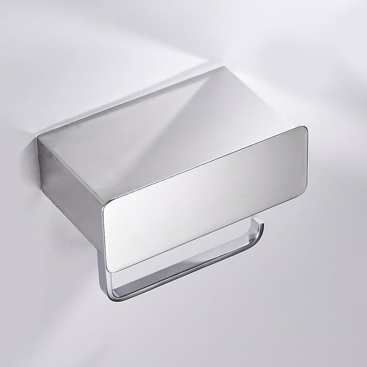 Lisslune | 2-piece stainless steel classic bathroom accessory set black & chrome paper holder