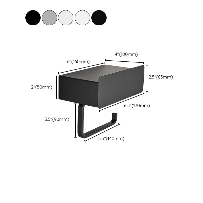 Lisslune | 2-piece stainless steel classic bathroom accessory set black & chrome paper holder