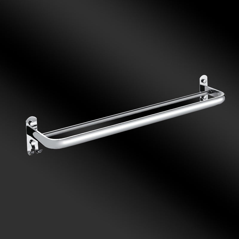 Lisslune | Chrome Modern Bathroom Hardware Set Stainless Steel Towel Hook/Towel Bar & Bath Shelf