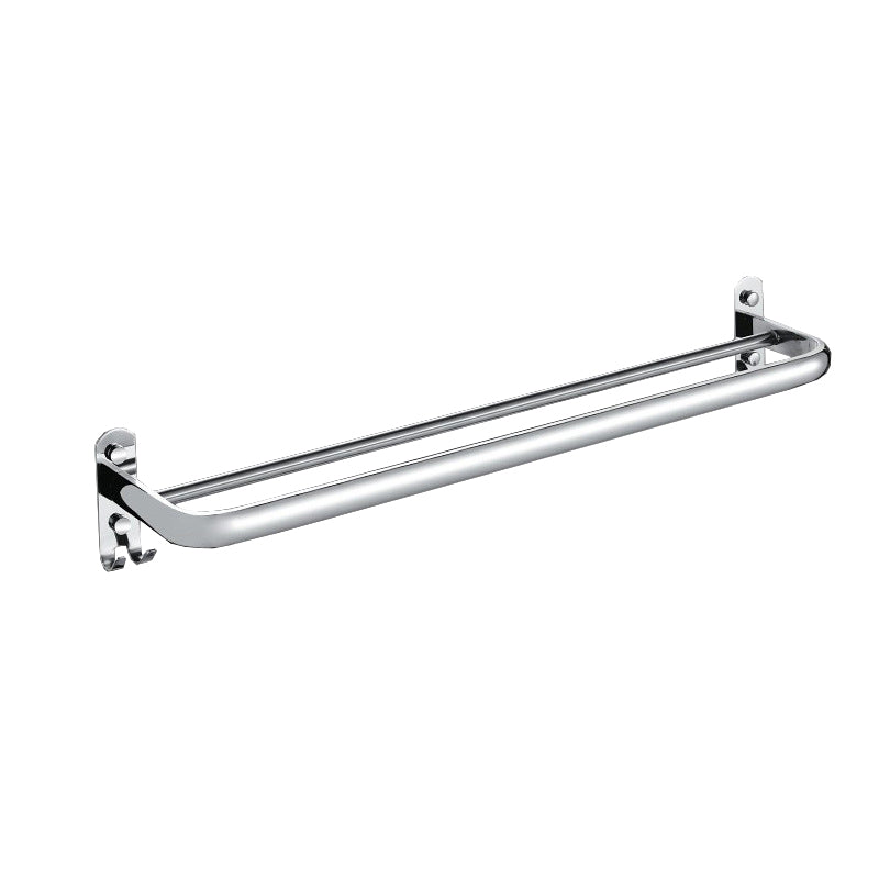 Lisslune | Chrome Modern Bathroom Hardware Set Stainless Steel Towel Hook/Towel Bar & Bath Shelf
