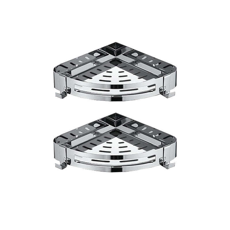 Lisslune | Chrome Modern Bathroom Hardware Set Stainless Steel Towel Hook/Towel Bar & Bath Shelf