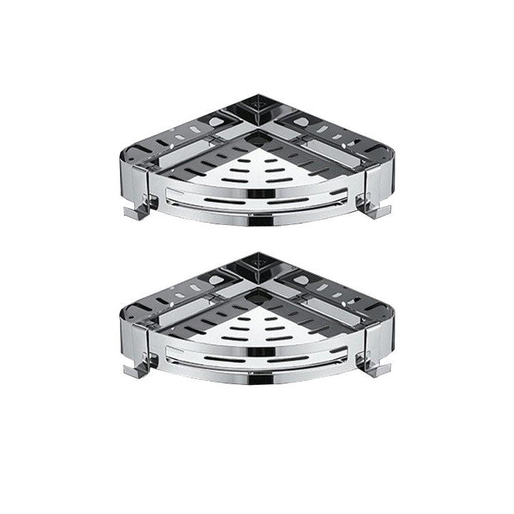 Lisslune | Chrome Modern Bathroom Hardware Set Stainless Steel Towel Hook/Towel Bar & Bath Shelf