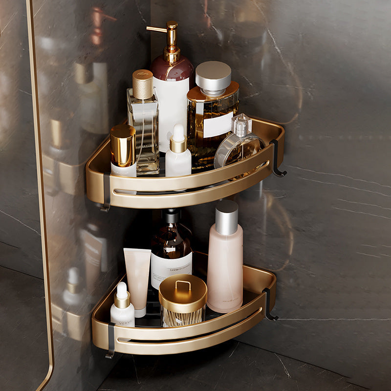 Lisslune | Modern Gold Bathroom Accessories Set Bathroom Shelf Bathroom Accessories Set