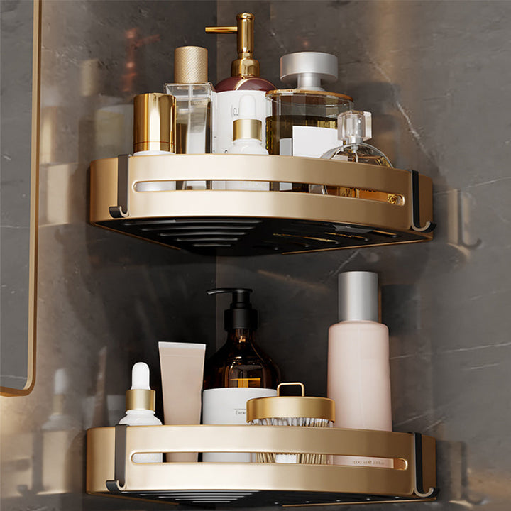 Lisslune | Modern Gold Bathroom Accessories Set Bathroom Shelf Bathroom Accessories Set