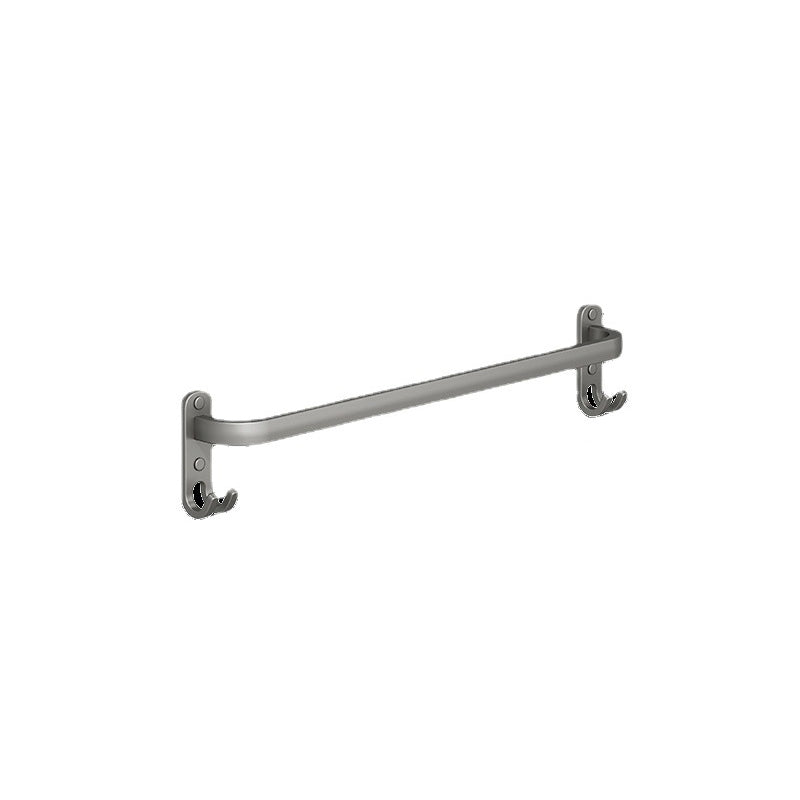Lisslune | 2-piece modern bathroom accessory set in matte grey aluminum towel rail