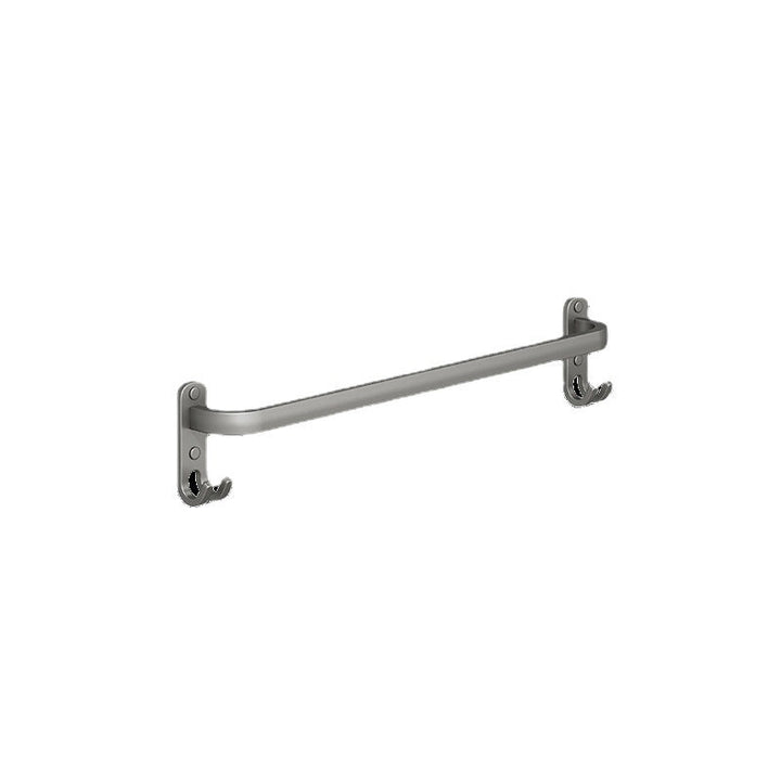 Lisslune | 2-piece modern bathroom accessory set in matte grey aluminum towel rail