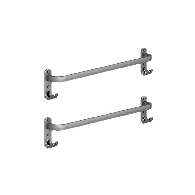 Lisslune | 2-piece modern bathroom accessory set in matte grey aluminum towel rail