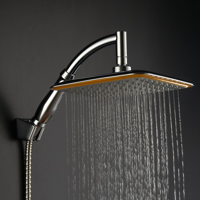 Lisslune | Modern Square Shower Head Combo Chrome Rainfall Shower Head