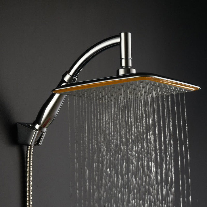 Lisslune | Modern Square Shower Head Combo Chrome Rainfall Shower Head
