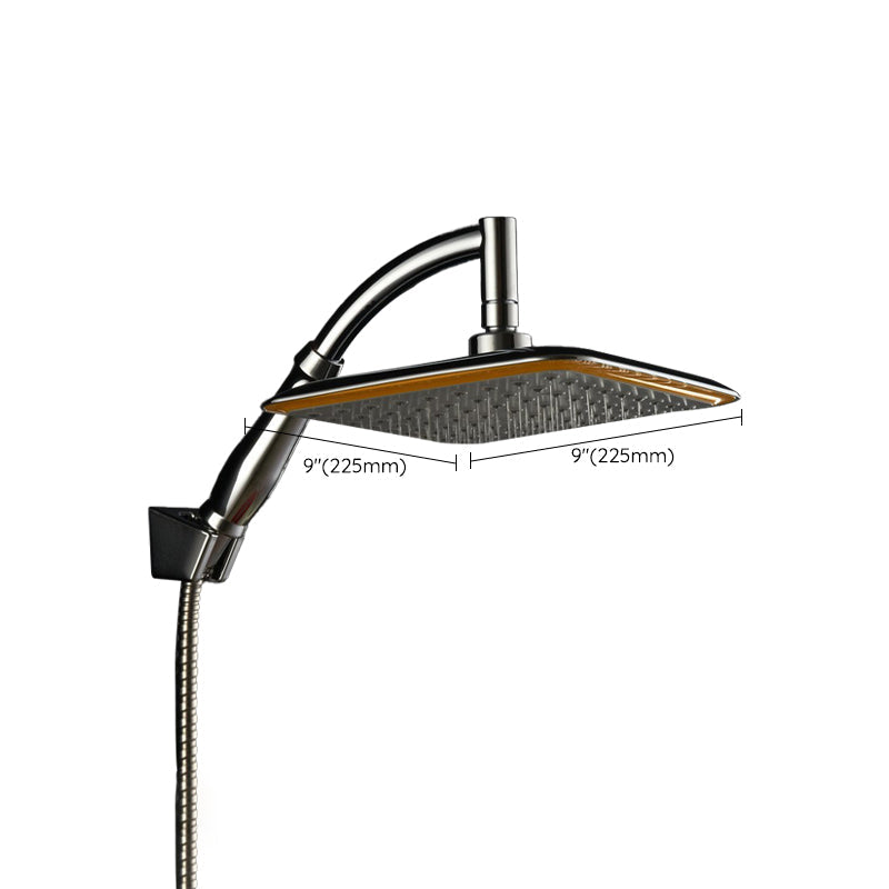 Lisslune | Modern Square Shower Head Combo Chrome Rainfall Shower Head