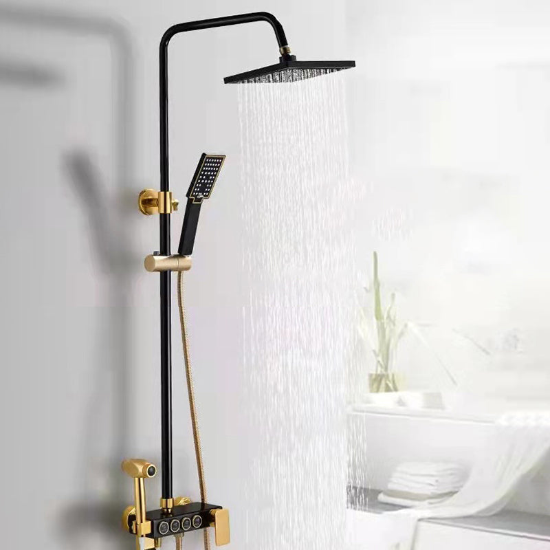Lisslune | Modern adjustable water flow shower faucet shower arm shower system on the wall