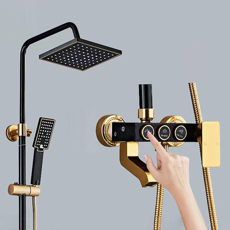 Lisslune | Modern adjustable water flow shower faucet shower arm shower system on the wall