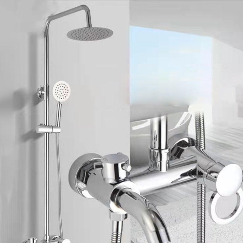 Lisslune | Modern adjustable water flow shower faucet shower arm shower system on the wall