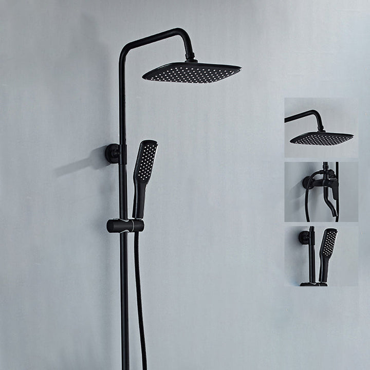Lisslune | Modern adjustable water flow shower faucet shower arm shower system on the wall