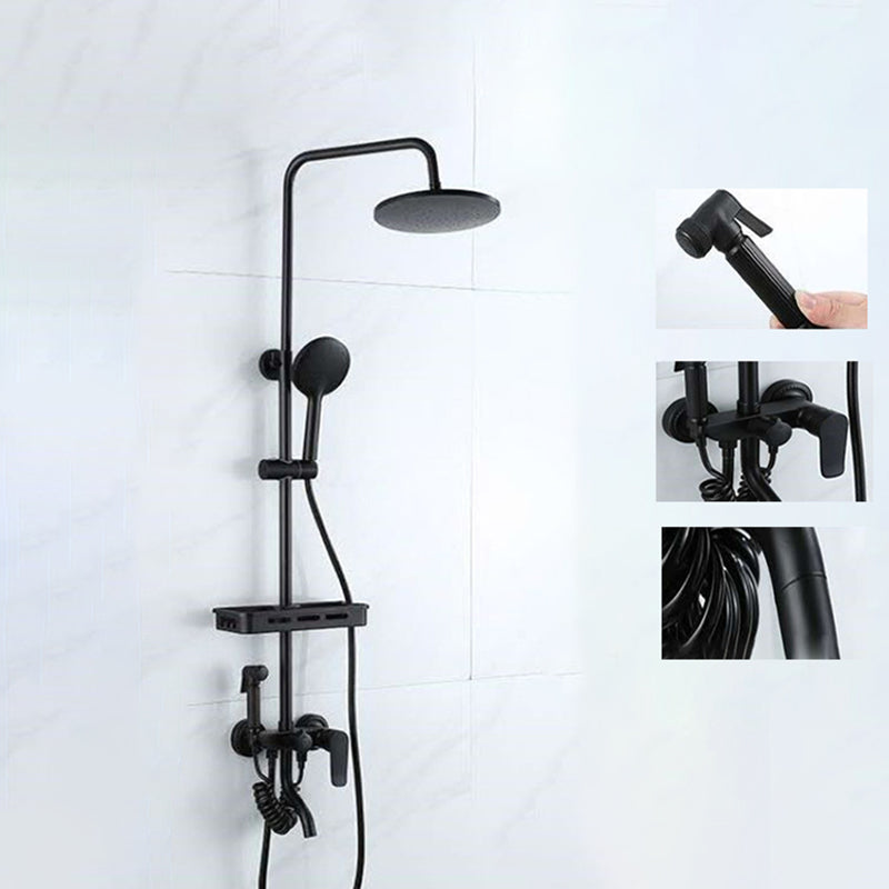 Lisslune | Modern adjustable water flow shower faucet shower arm shower system on the wall
