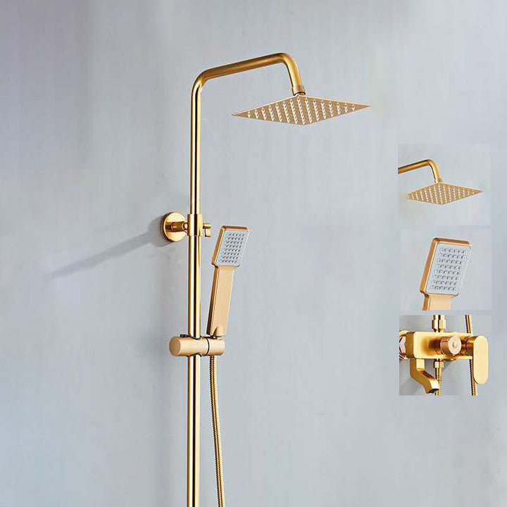 Lisslune | Modern adjustable water flow shower faucet shower arm shower system on the wall