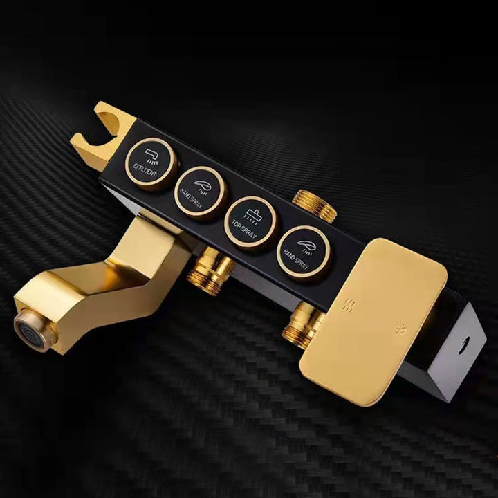 Lisslune | Modern adjustable water flow shower faucet shower arm shower system on the wall