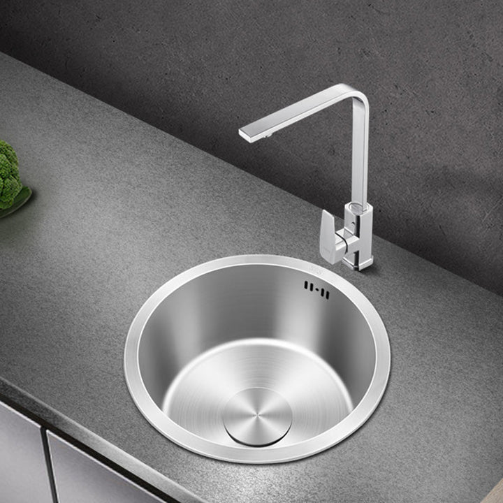 Lisslune | Contemporary Style Kitchen Sink Stainless Steel Round Kitchen Sink