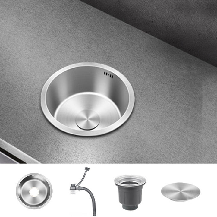 Lisslune | Contemporary Style Kitchen Sink Stainless Steel Round Kitchen Sink