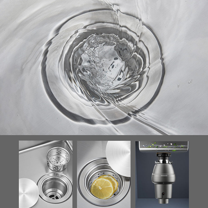 Lisslune | Contemporary Style Kitchen Sink Stainless Steel Round Kitchen Sink