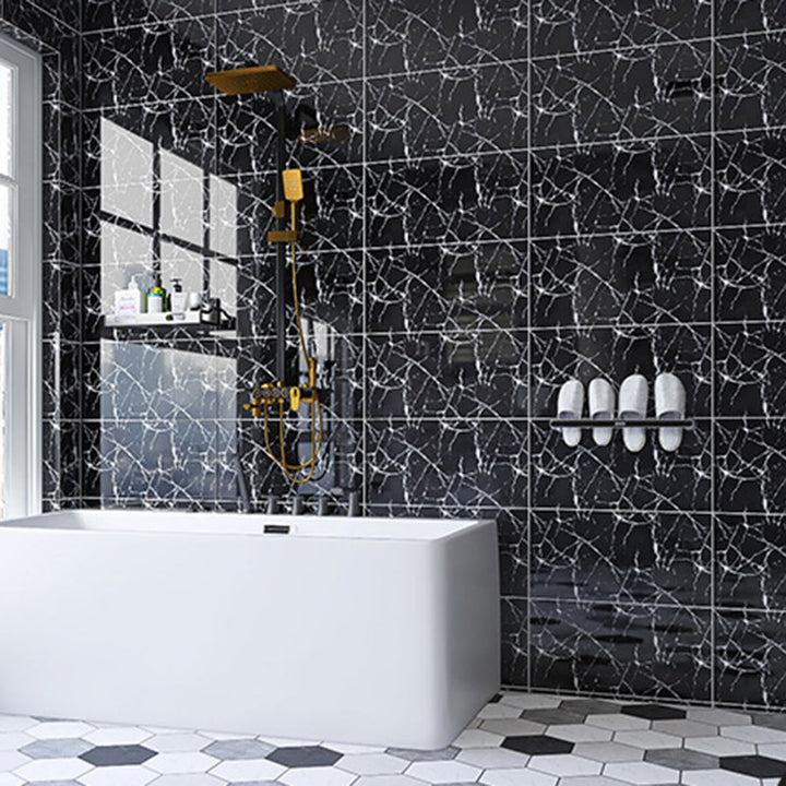 Lisslune | Modern rectangular Peel and Stick back wall tile PVC wallpaper