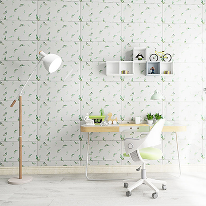 Lisslune | Modern rectangular Peel and Stick back wall tile PVC wallpaper
