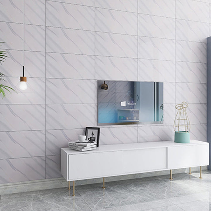 Lisslune | Modern rectangular Peel and Stick back wall tile PVC wallpaper
