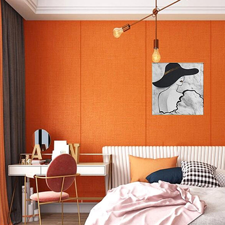 Lisslune | Fireproof foam covering for peeling off and sticking on living room solid color wall panels
