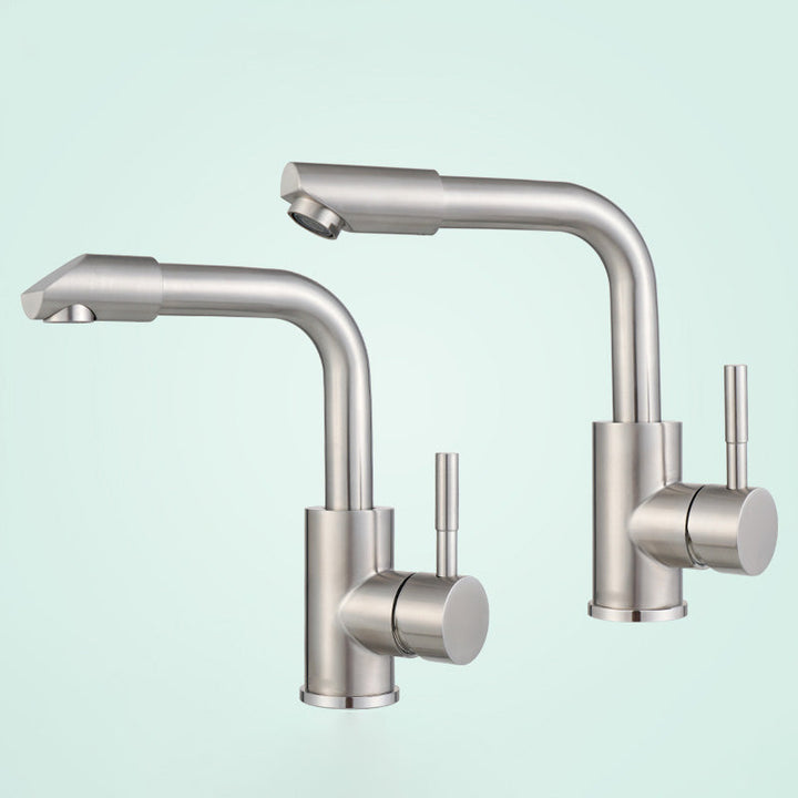 Lisslune | Swivel Spout Bathroom Faucet Contemporary Design Vessel Faucet with Stainless Steel