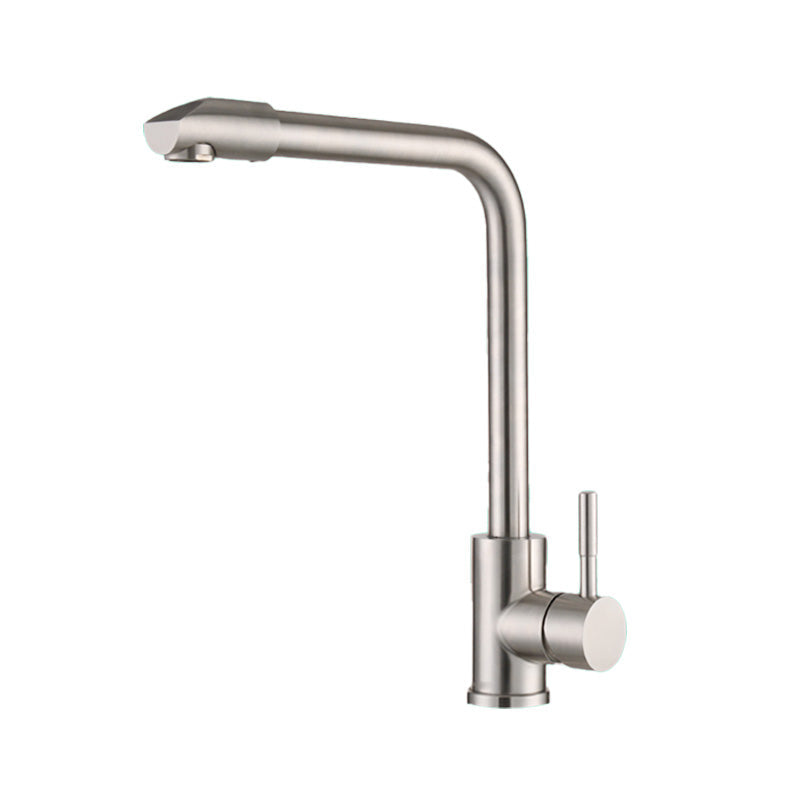 Lisslune | Swivel Spout Bathroom Faucet Contemporary Design Vessel Faucet with Stainless Steel