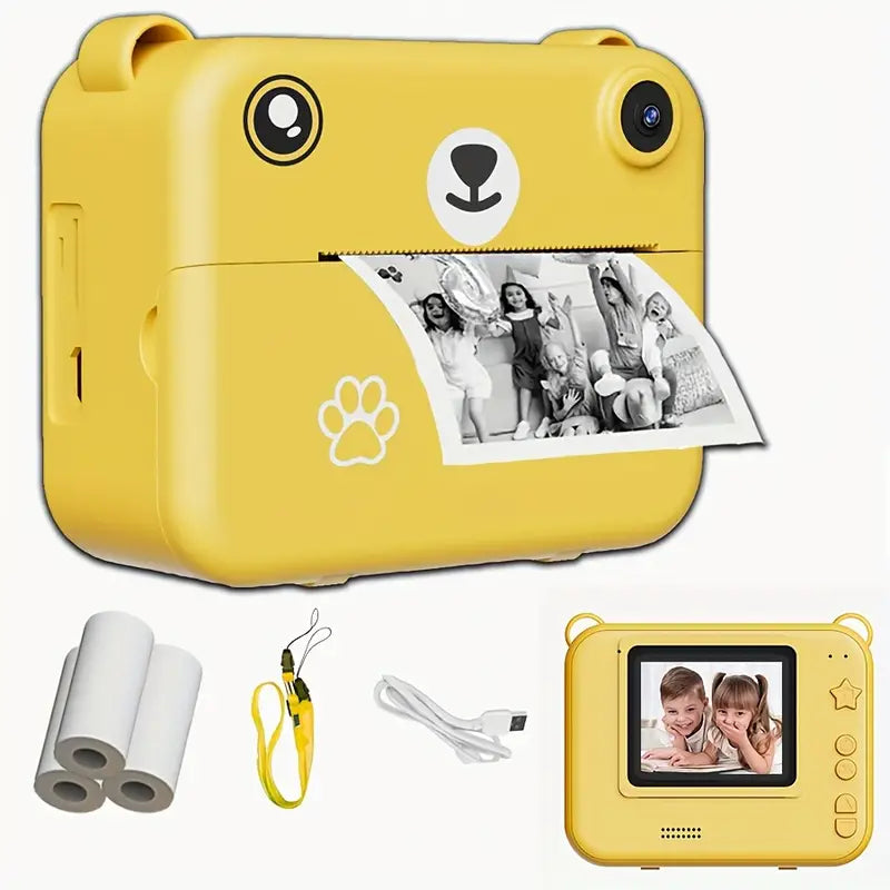 Lisslune | SnapKid Instant Print Camera for Kids – 1080P HD Photo & Video with Printing Paper & USB Charger
