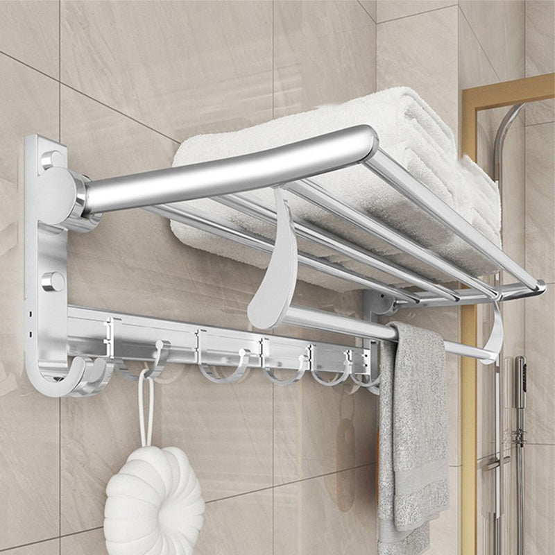 Lisslune | Chrome/Black Classic Bathroom Accessories Set Modern Bath Shelf/Towel Bar & Paper Holder