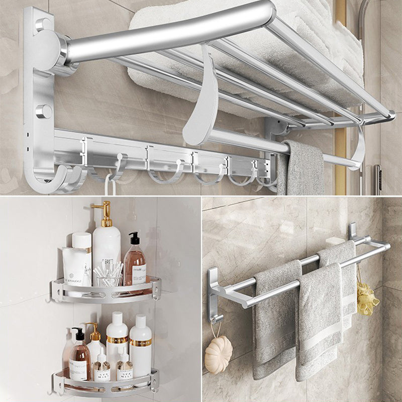 Lisslune | Chrome/Black Classic Bathroom Accessories Set Modern Bath Shelf/Towel Bar & Paper Holder
